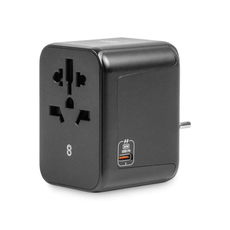 LOGiiX World Traveler XL 30W Travel Adapter - Black