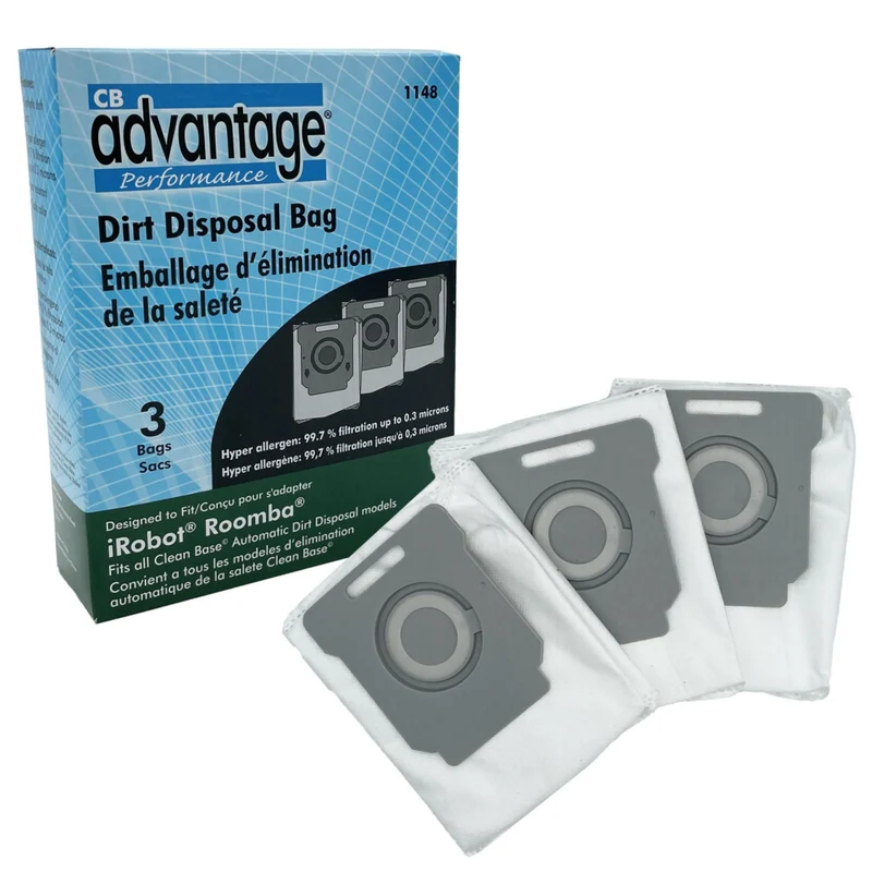 Advantage Replacement Vacuum Cloth Bags - iRobot Roomba - 3 Pack