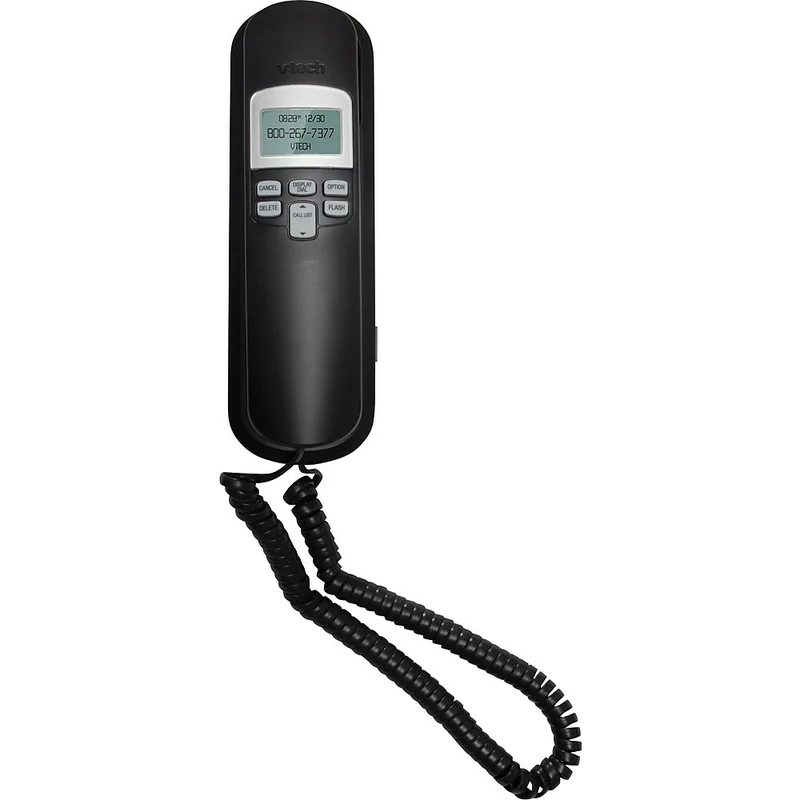 VTech CD1113 Corded Trimstyle Phone, Black