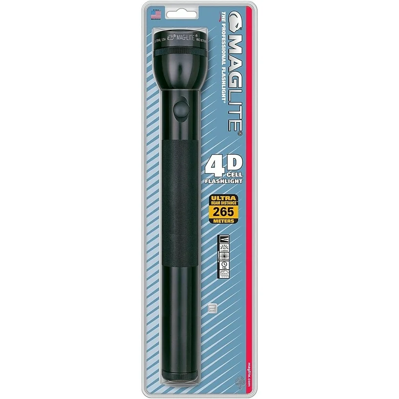 Maglite 4D Cell Flashlight, Black (S4D016)