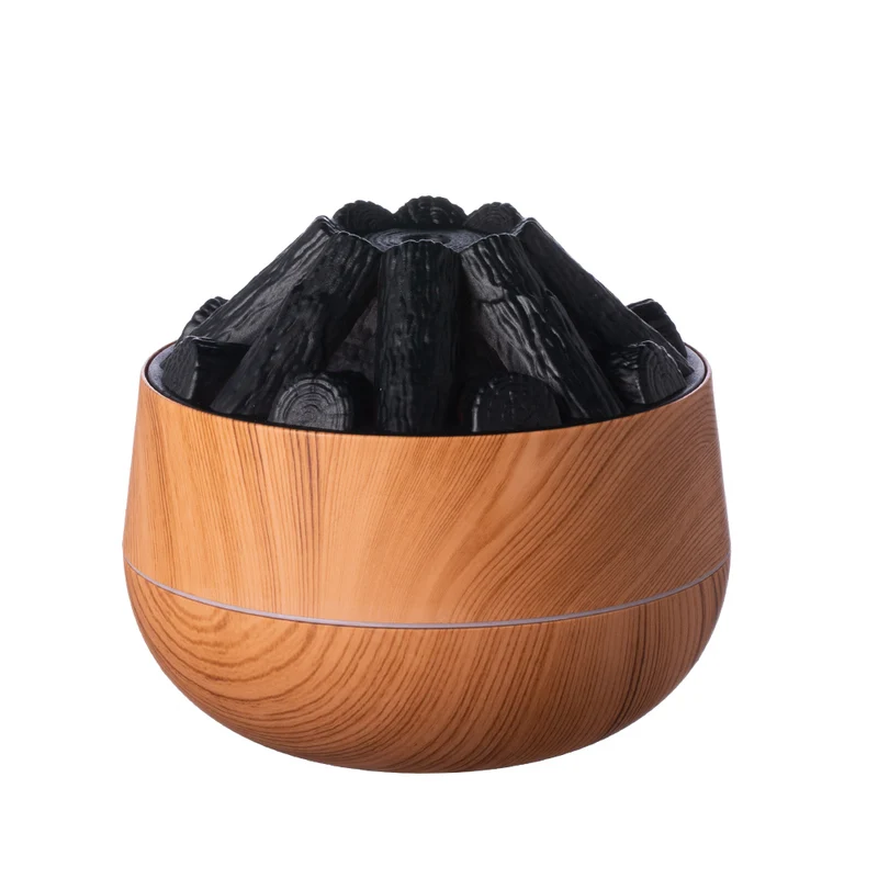 Habitu - Humidificateur effet foyer - 300 mL - bois pâle