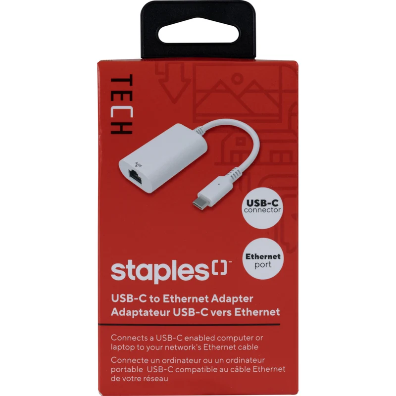 Staples USB-C to Ethernet Adapter