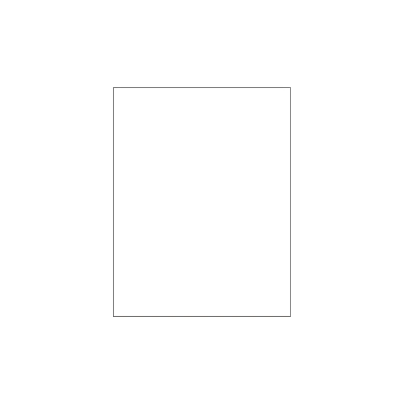 Spicers White Laser Labels - Blank Un-coated - 8-1/2" x 11" Sheets - 1 up - 250 Pack