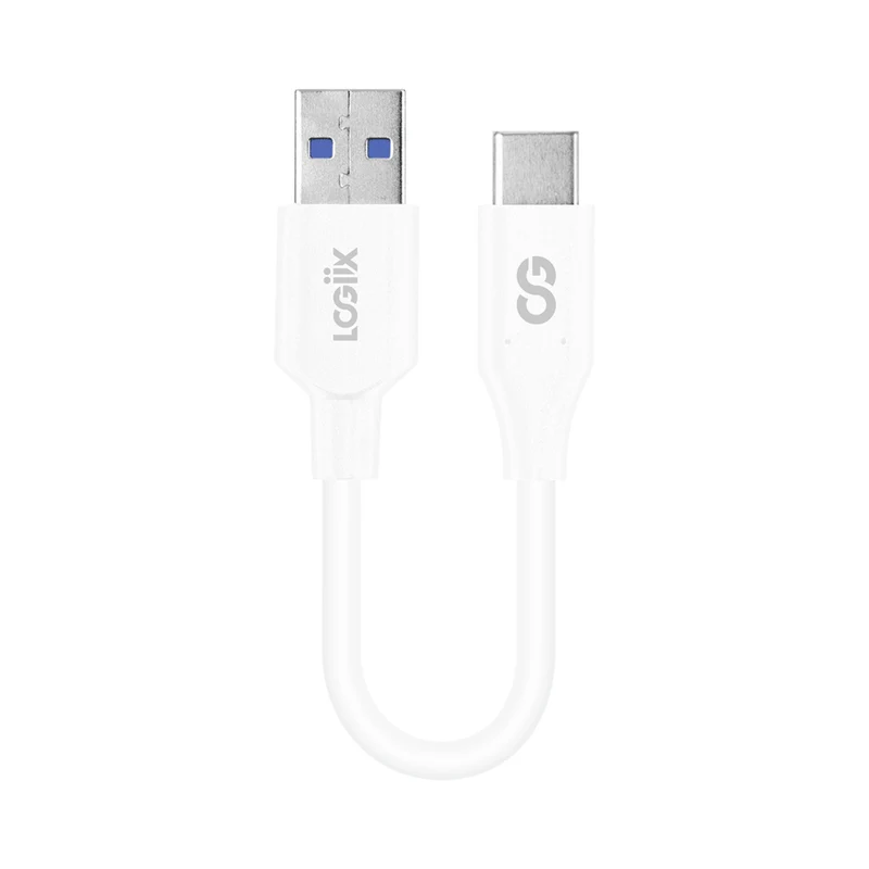LOGiiX Sync & Charge USB-A to USB-C 15cm - White