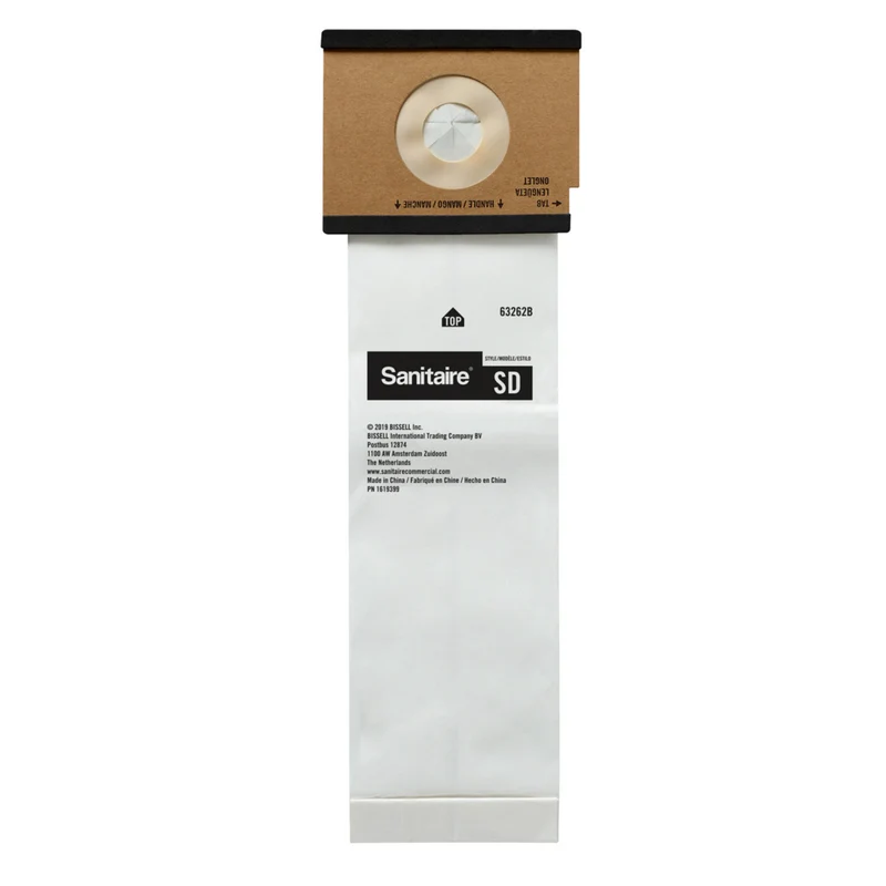 Sanitaire - Sac papier de qualité supérieure SD - Blanc - Paquet de 5